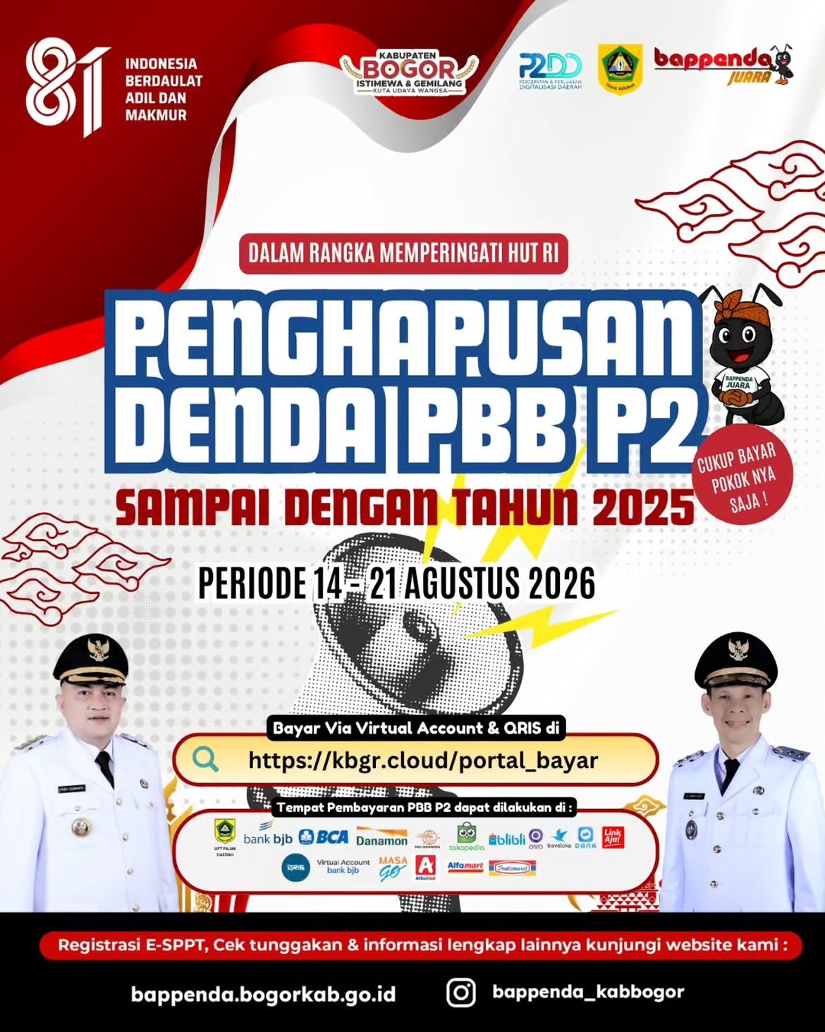 Kado Kemerdekaan, Rudy Susmanto Hapus Denda PBB-P2 Selama 8 Hari