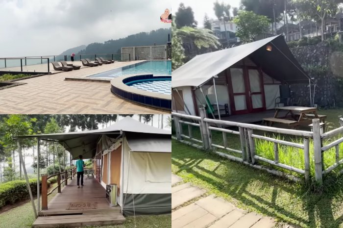 Gokil! Glamping Keren di Alinson Sunset Hill Puncak Bogor Pemandangan 2 Gunung Serasa di Luar Negeri